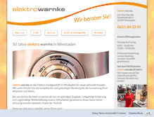 Tablet Screenshot of elektro-warnke.de